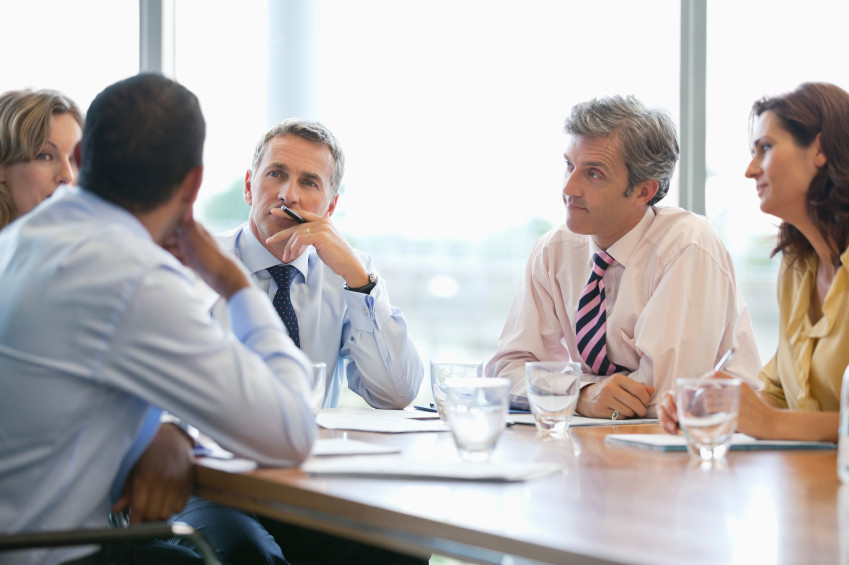 workers meeting in office